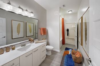 Spacious Model Bathroom at Apartments for Rent Near Buckhead and Midtown